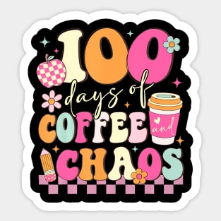 100 Days Of School Coffee Lover 100Th Day Of School Teacher Sticker